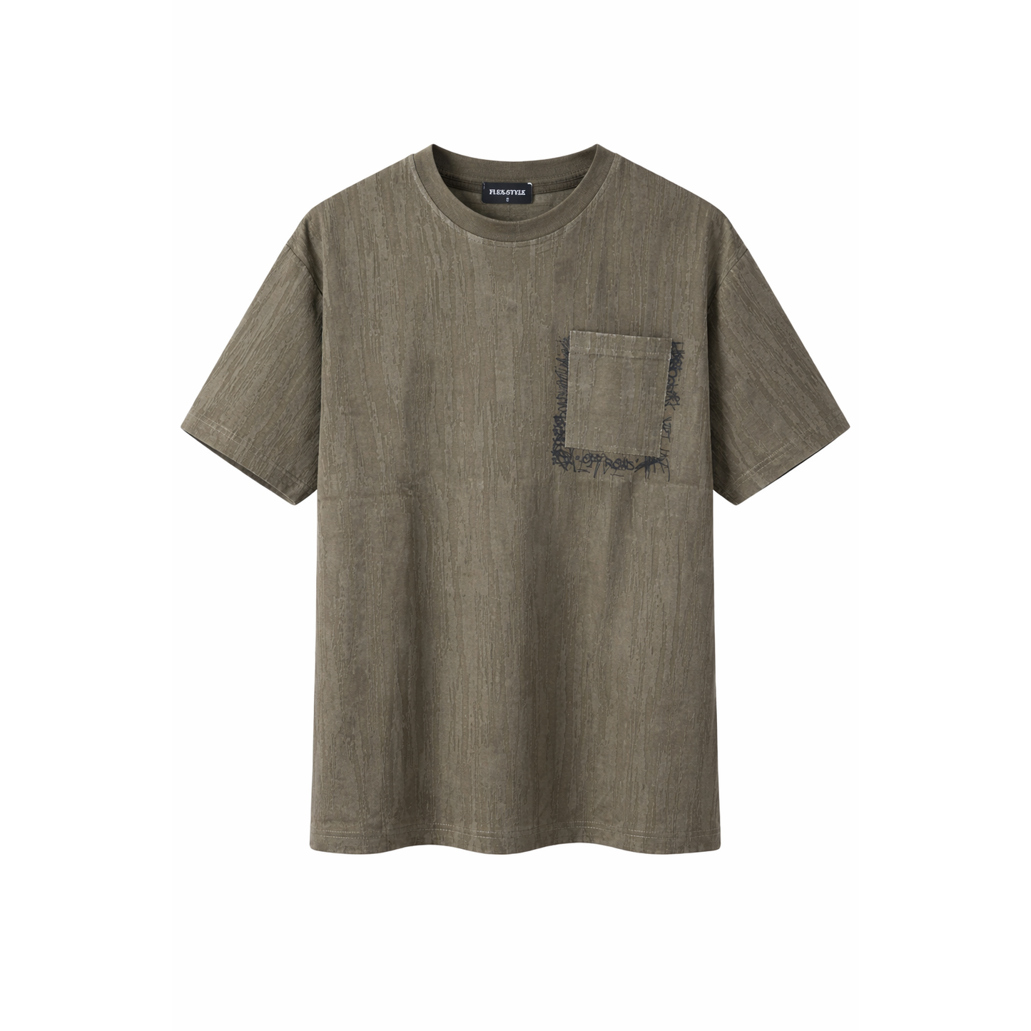 T-Shirt Urban Texture con Tasca Graffiti