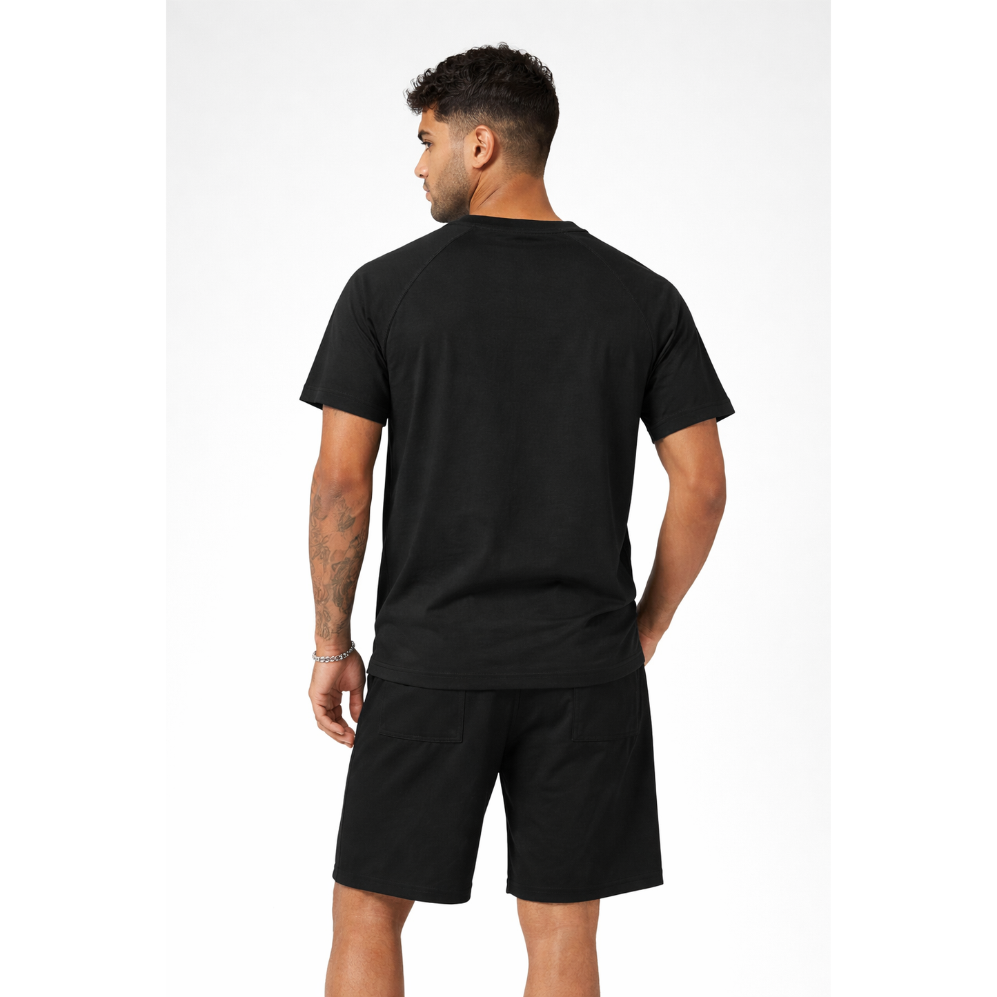 Completo Sportivo Uomo Bicolor Bianco/Nero