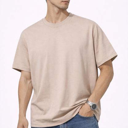 T-Shirt Uomo Basic Premium Cotone – Maglietta Minimal Estiva Casual Oversize