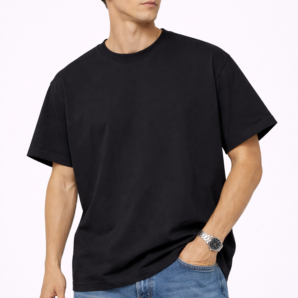 T-Shirt Uomo Basic Oversize Cotone Premium – Maglietta Casual Estiva Minimal