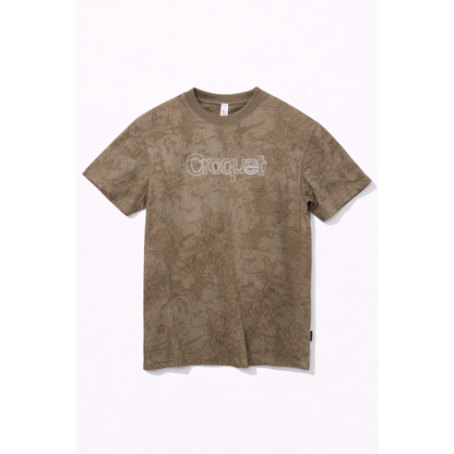 T-Shirt Uomo Tie Dye Beige Croquet – Maglietta Streetwear Estiva Oversize