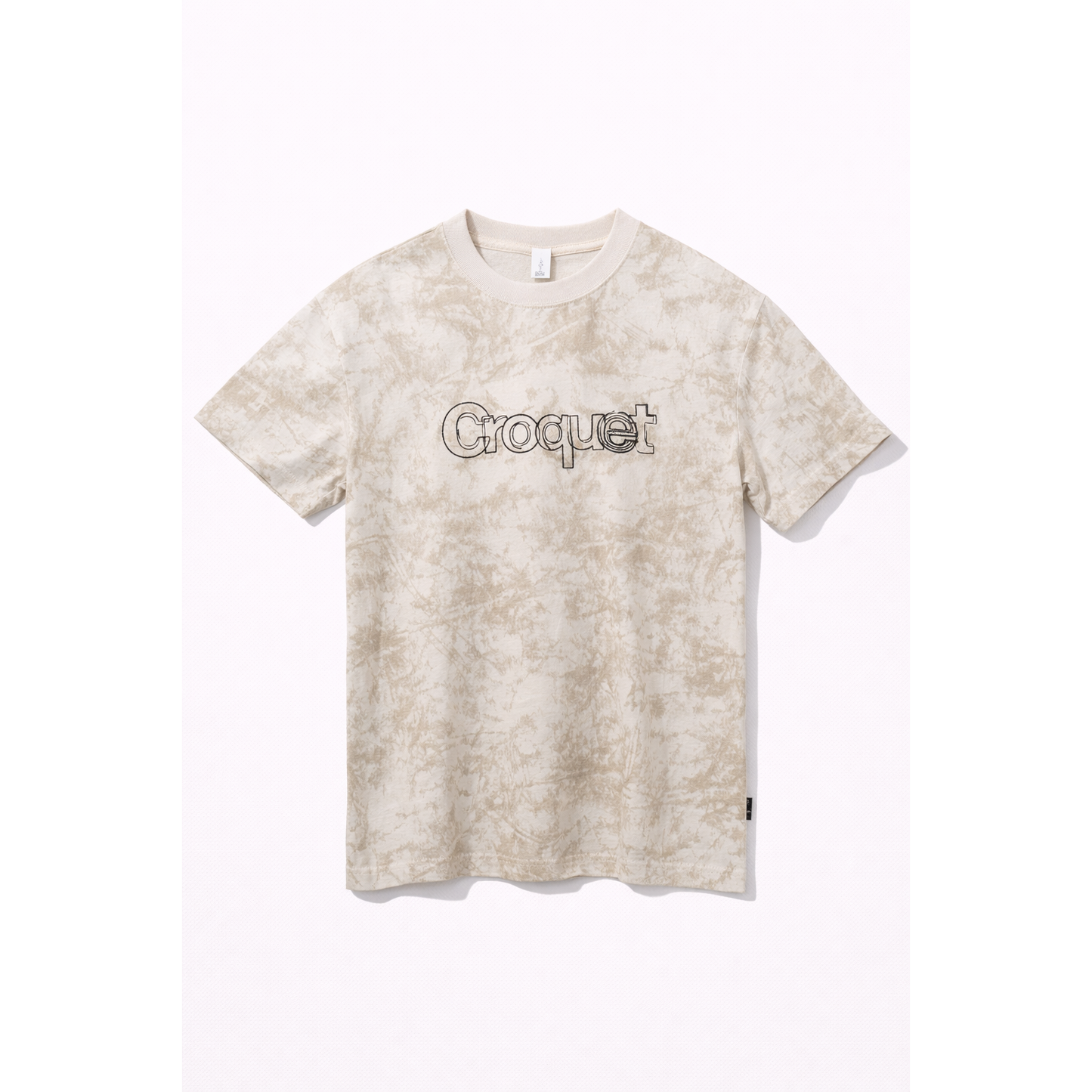 T-Shirt Uomo Tie Dye Beige Croquet – Maglietta Streetwear Estiva Oversize