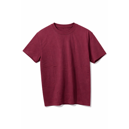 T-Shirt Uomo Bordeaux Basic Oversize – Maglietta Casual Streetwear Cotone Premium