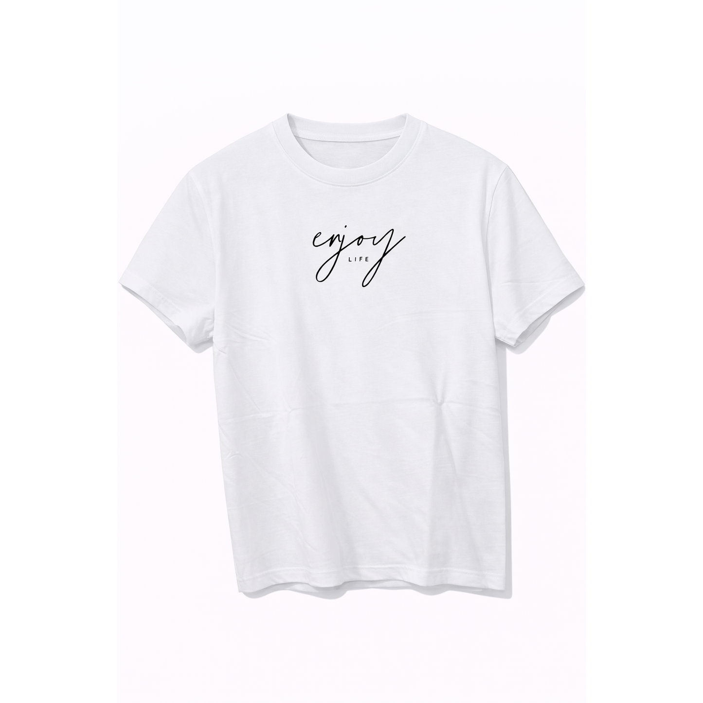T-Shirt Uomo Minimal “Enjoy Life” – Maglietta Cotone Casual Streetwear Estiva