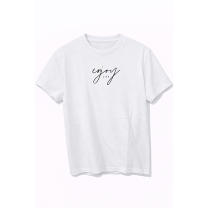 T-Shirt Uomo Minimal “Enjoy Life” – Maglietta Cotone Casual Streetwear Estiva