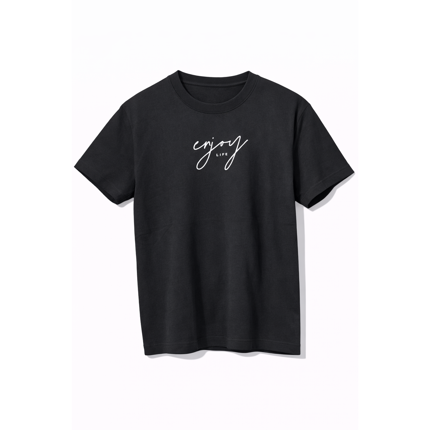 T-Shirt Uomo Minimal “Enjoy Life” – Maglietta Cotone Casual Streetwear Estiva