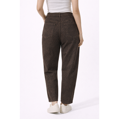 Jeans Donna Leopardati Push Up Vita Alta – Pantaloni Denim Trendy Animalier