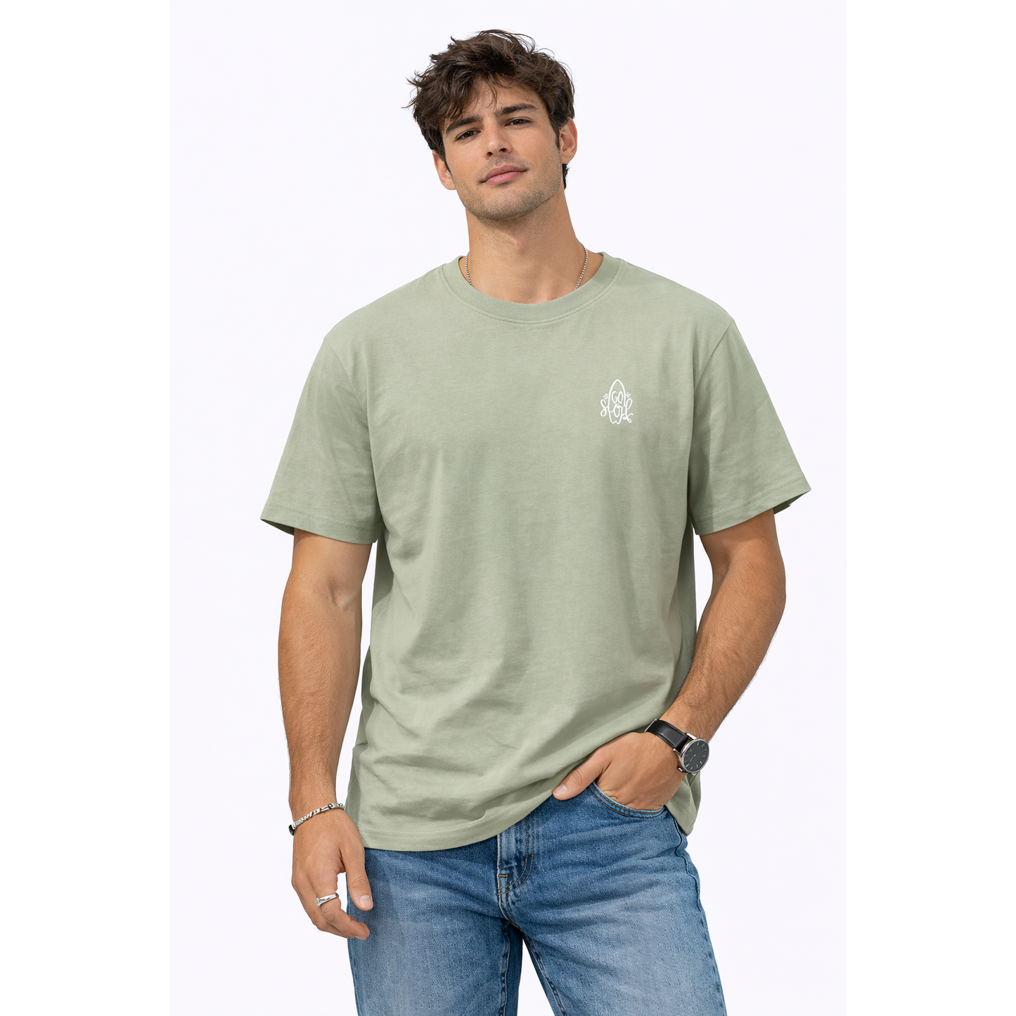 T-Shirt Uomo Minimal Logo Cotone Morbido – Maglietta Casual Streetwear Oversize