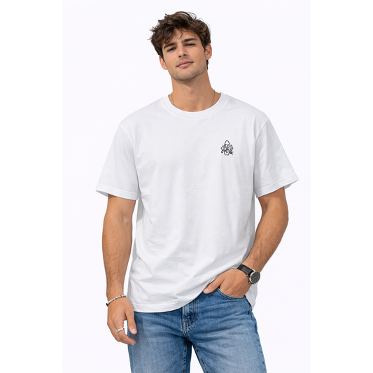 T-Shirt Uomo Minimal Logo Cotone Morbido – Maglietta Casual Streetwear Oversize