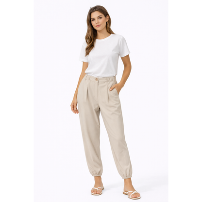 Pantaloni Jogger Eleganti Donna Vita Elasticizzata – Pantalone Casual Chic Primavera Estate