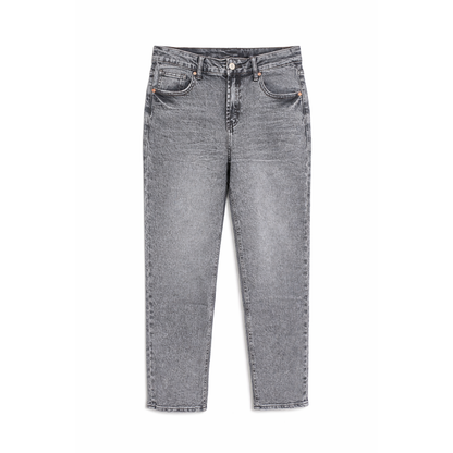 Jeans Donna Grigio Lavato Straight Fit Vita Alta – Denim Estivo Casual XS-L