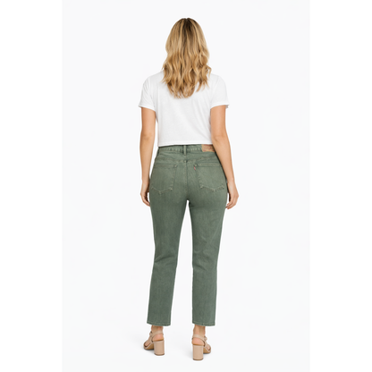 Jeans Mom Fit Donna Vita Alta – Denim Nero Washed & Verde Olive | Taglio Comfort Trendy