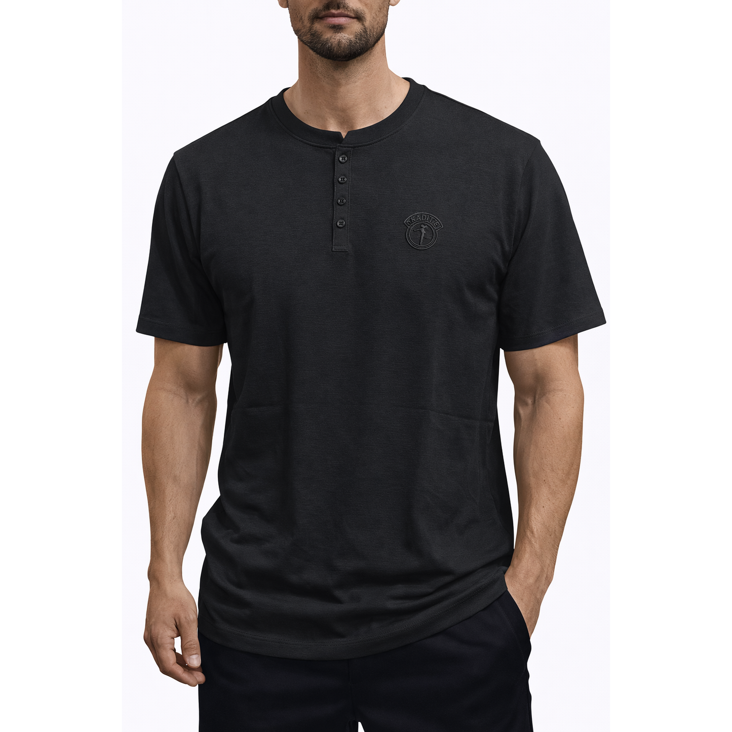 T-Shirt Henley Uomo Leggera Elasticizzata Estiva – Maglia Minimal Traspirante Casual