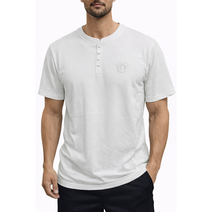 T-Shirt Henley Uomo Leggera Elasticizzata Estiva – Maglia Minimal Traspirante Casual