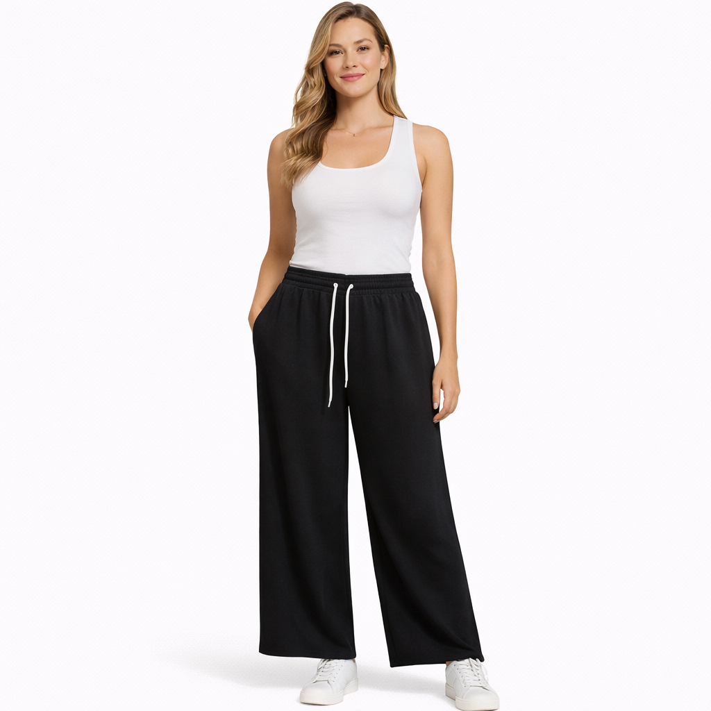 Pantaloni Palazzo Donna Morbidi con Coulisse – Wide Leg Casual Eleganti