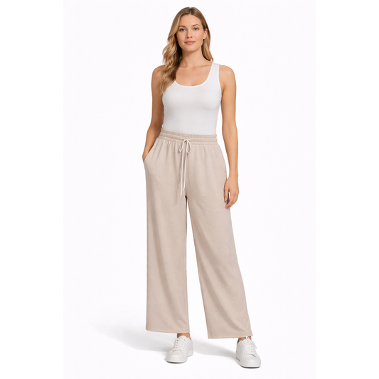 Pantaloni Palazzo Donna Morbidi con Coulisse – Wide Leg Casual Eleganti