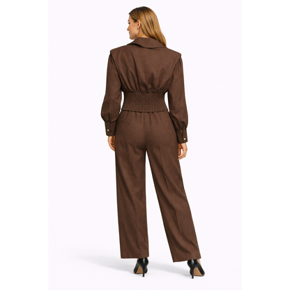 Completo Donna Elegante con Corsetto e Pantalone Palazzo – Set Coordinato Moda Primavera Estate
