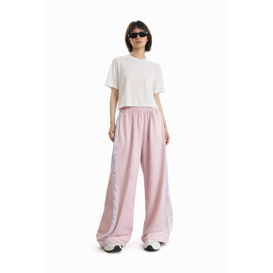 Pantaloni Tuta Wide Leg Donna con Strisce Laterali – Jogger Streetwear Oversize Estivi
