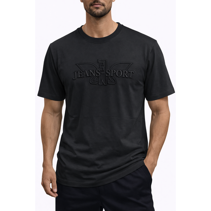 T-Shirt Uomo Oversize con Logo in Rilievo – Maglia Streetwear Ampia Estiva Minimal