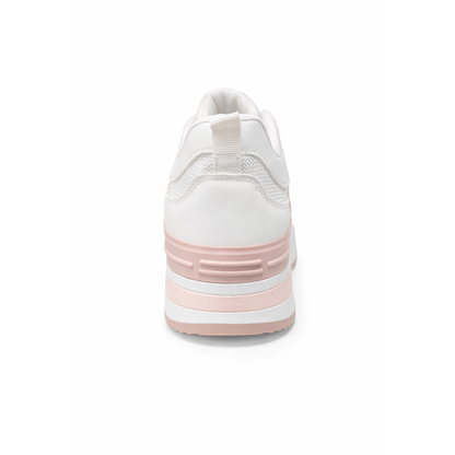 Sneakers Donna Platform Bianche – Scarpe Casual Moda con Suola Alta
