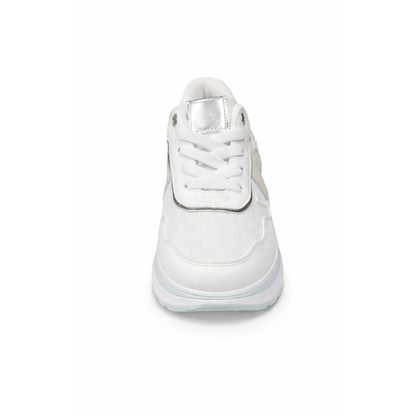 Sneakers Donna Platform Bianche – Scarpe Casual Moda con Suola Alta