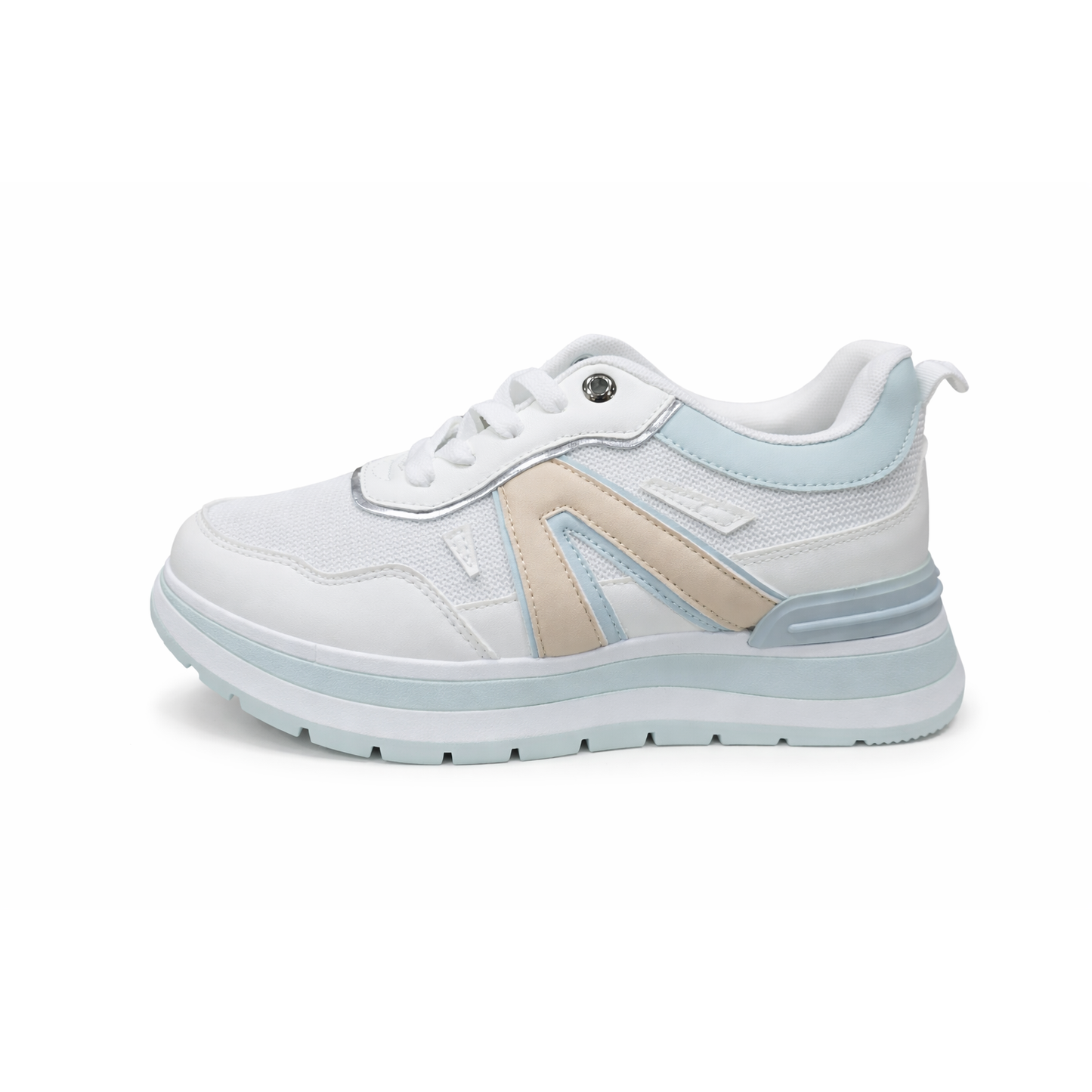 Sneakers Donna Platform Bianche – Scarpe Casual Moda con Suola Alta