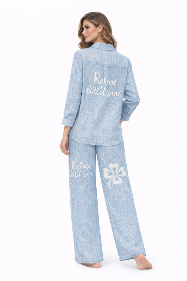 Co-ord Relax Denim Set – Clover & Smiley Edition