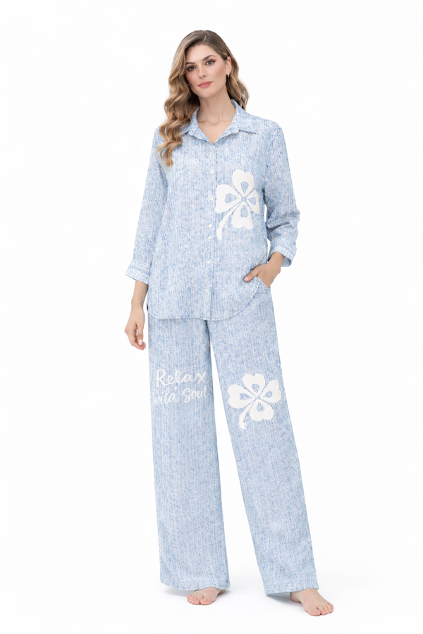 Co-ord Relax Denim Set – Clover & Smiley Edition