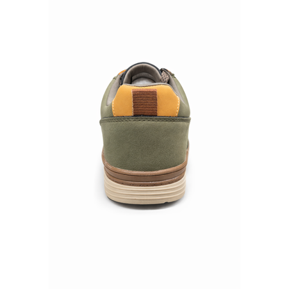 Sneakers Uomo Verdi LEOSS – Scarpe Casual Sportive con Suola Antiscivolo e Dettagli a Contrasto