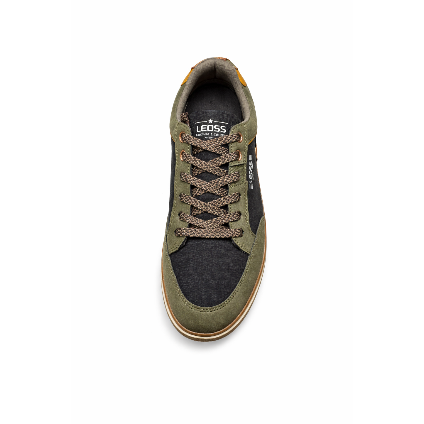 Sneakers Uomo Verdi LEOSS – Scarpe Casual Sportive con Suola Antiscivolo e Dettagli a Contrasto