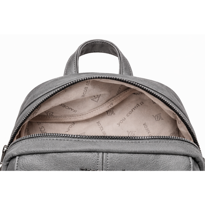Zaino Donna Enrico Coveri Elegante con Tasche e Chiusura Zip – Borsa Zainetto Compatto Casual