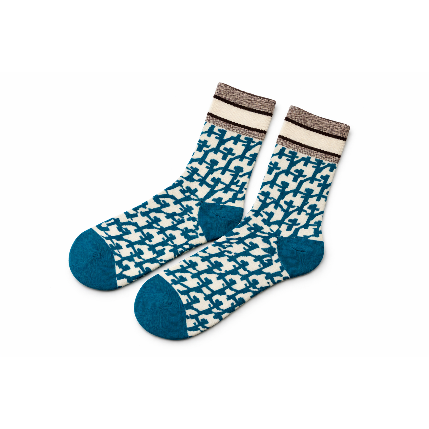 Calze Unisex Fantasia Geometrica in Cotone – Crew Trend