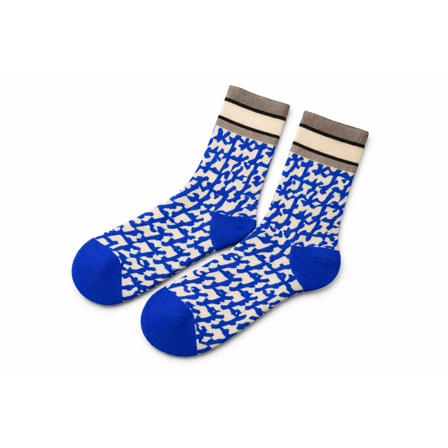Calze Unisex Fantasia Geometrica in Cotone – Crew Trend