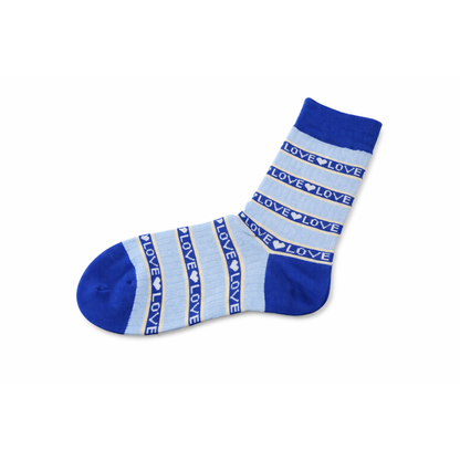 Calzini Donna/Uomo Love a Righe – Cotone Morbido Casual Trendy