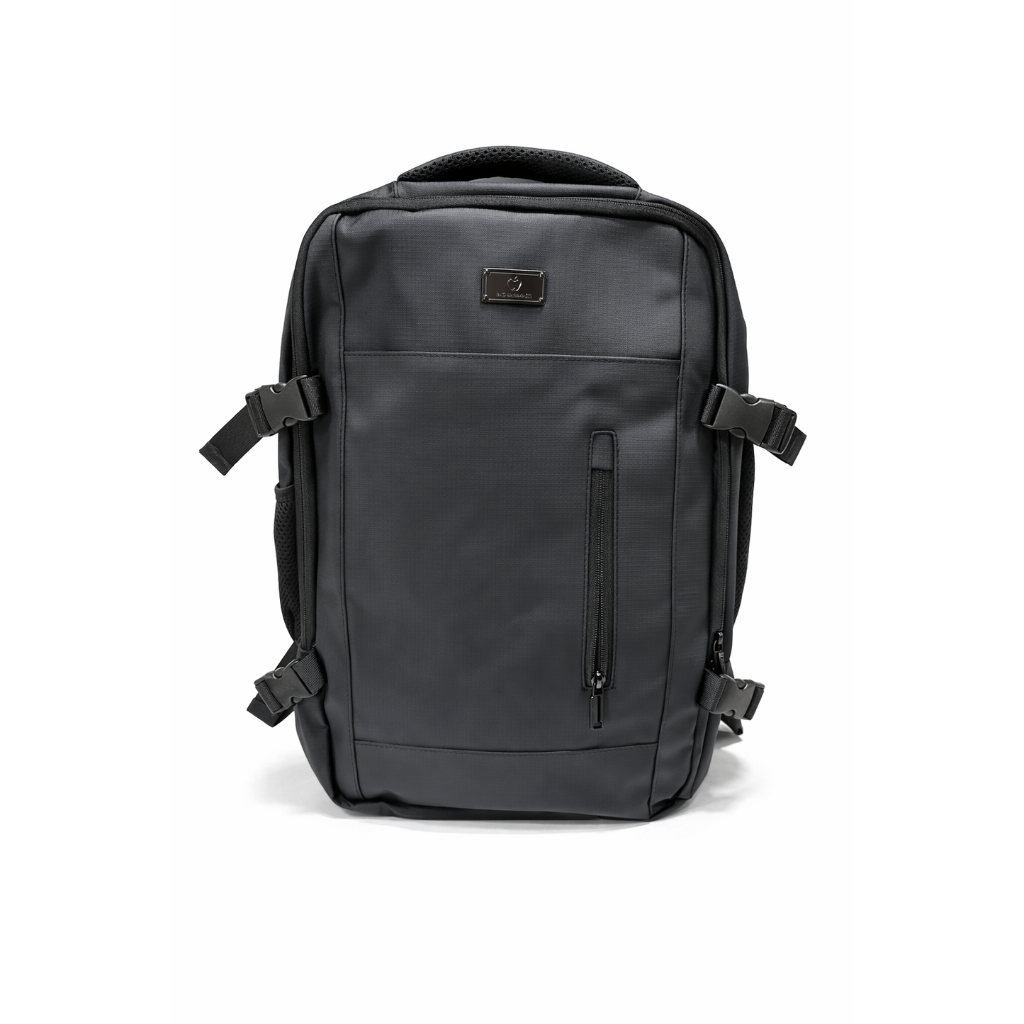 Zaino Business Porta PC 15.6” Espandibile con USB Esterna – Zaino da Viaggio e Lavoro in Ecopelle, Apertura 180°, Tasche Multiple e Cinghie di Compressione