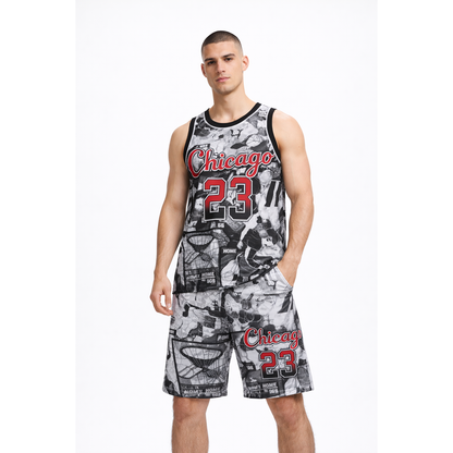 Completo Basket Uomo Chicago 23 – Canotta + Shorts Sportivi