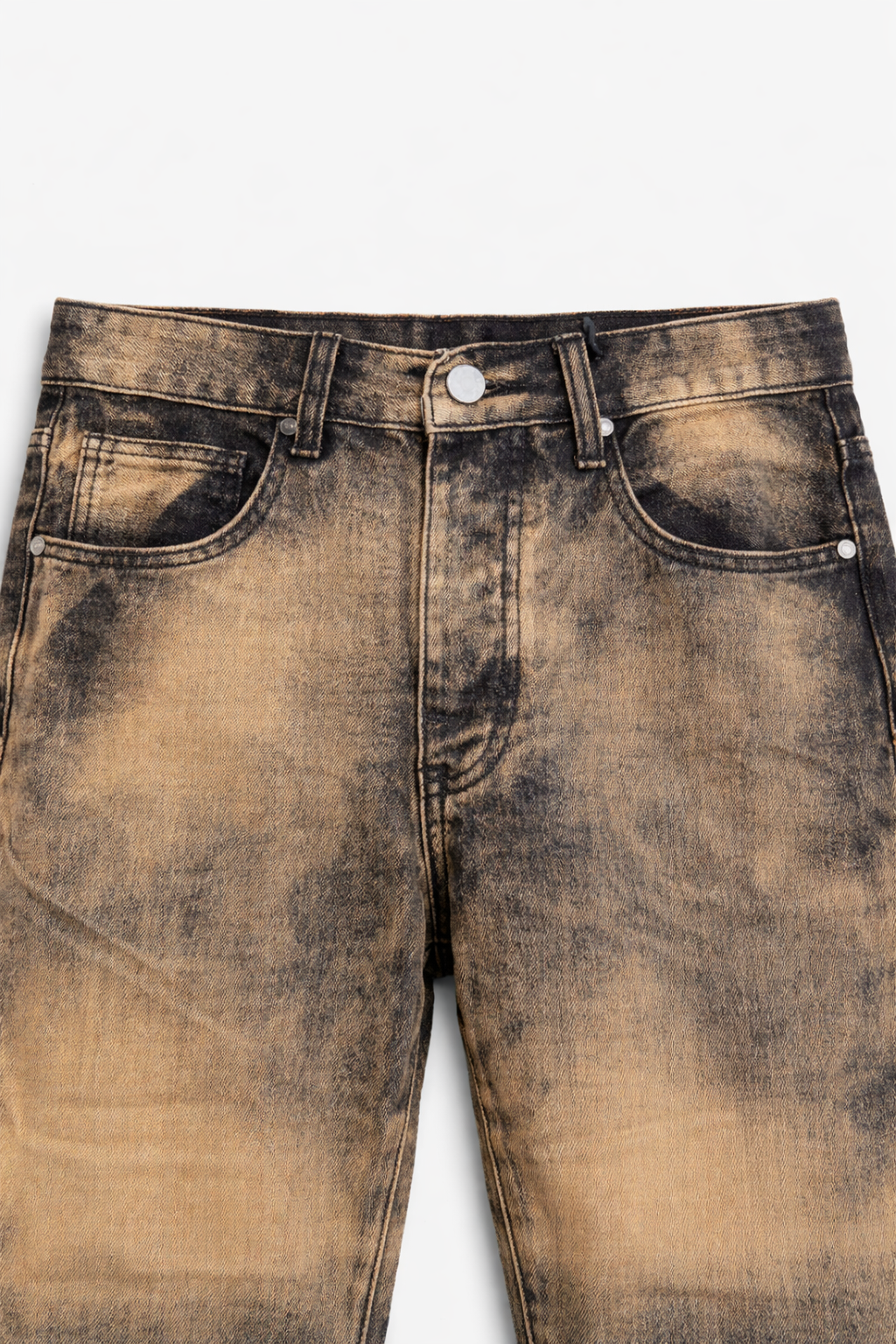 Jeans Uomo Straight Fit Effetto Lavato Streetwear