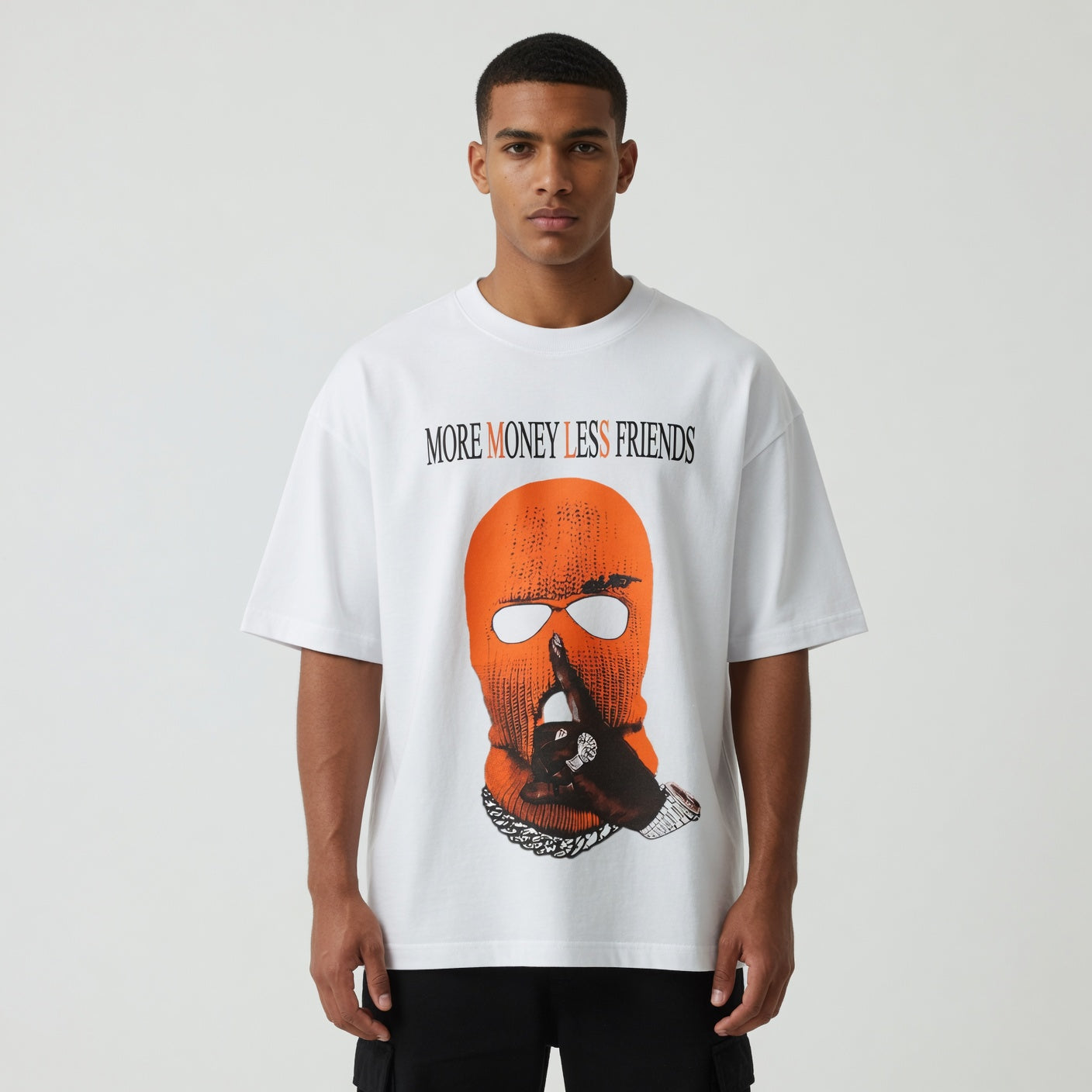 T-shirt Oversize More Money Less Friends (Spedizione Gratis)